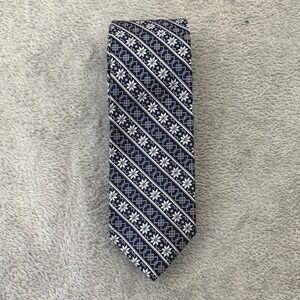 Brooks Brothers Necktie Men's 58 inches Navy Blue / White 100% Silk Made In USA!